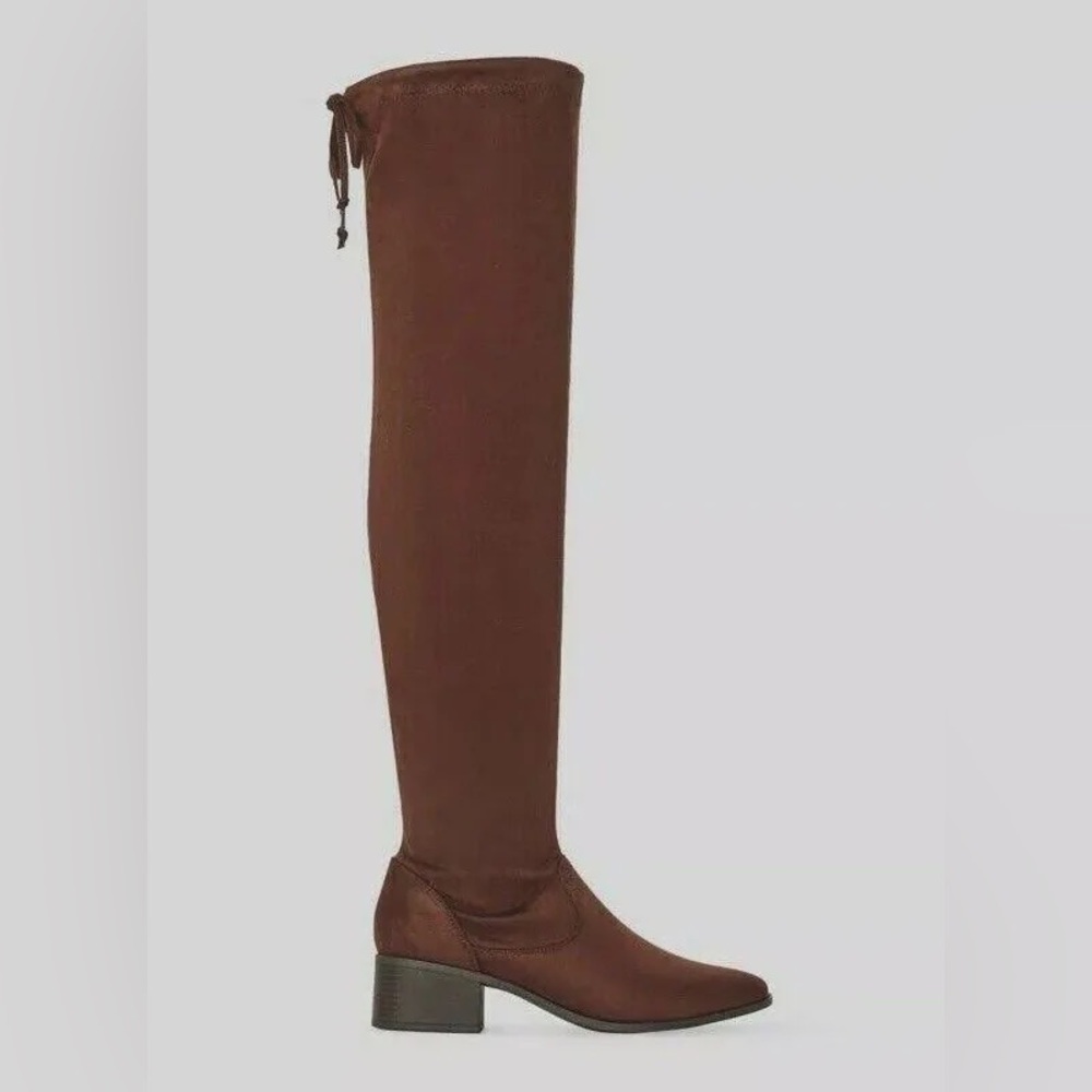 JustFab Brown Over-the-Knee Boots Faux Suede
